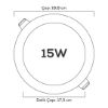 ZMR 15W Led Panel resmi