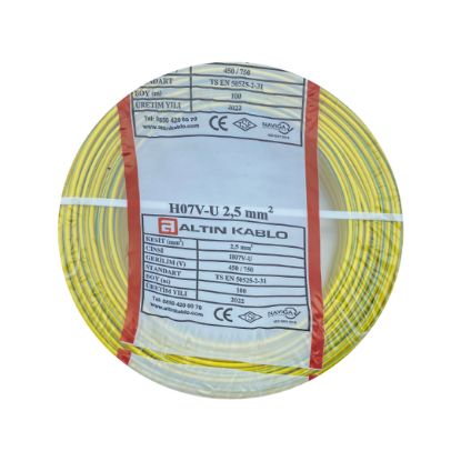 Altın 2,5 NYA  Kablo (Sarı-Yeşil) resmi