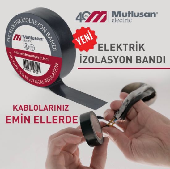 Mutlusan PVC ELEKTRİK İZOLE BANT - SİYAH resmi