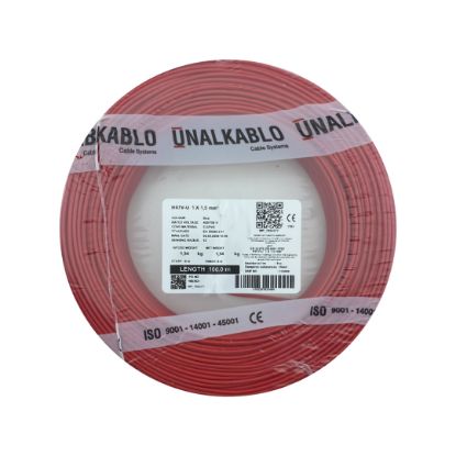 Ünal 1,5 NYA Kablo (Kırmızı) resmi