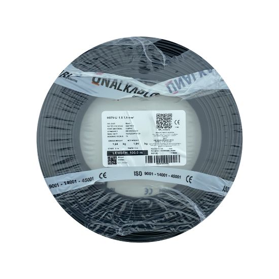 Ünal 1,5 NYA Kablo (Siyah) resmi