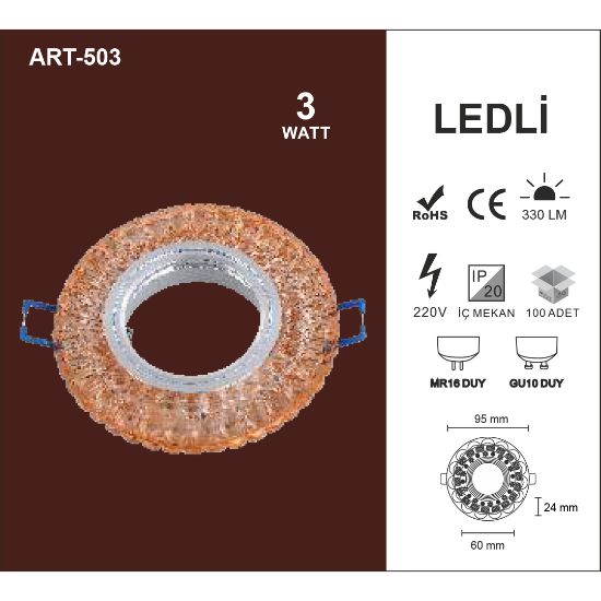 Artı Led 3W Camlı Spot resmi