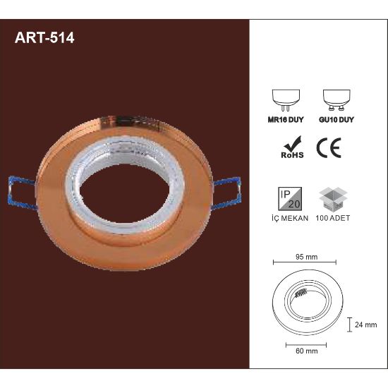 Artı Led Camlı Spot resmi