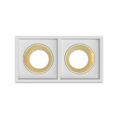 Genard Beyaz+Gold Dekoratif İkili Çerçeve (GU10) resmi