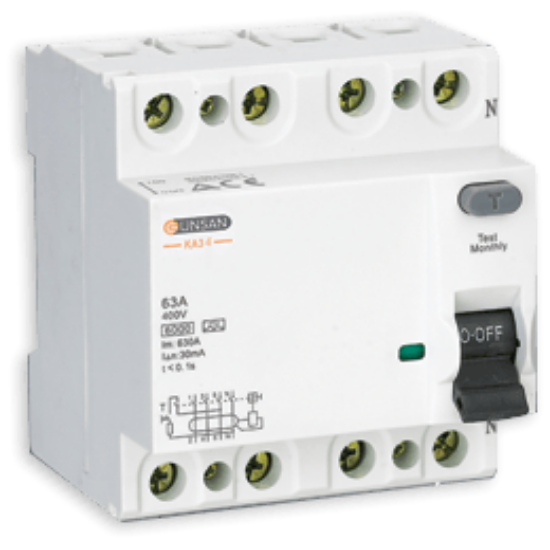 Günsan 4x40 300mA Trifaze Kaçak Akım Rolesi Sigorta Rölesi resmi