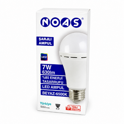 Noas 7w Şarjlı Led Ampül resmi