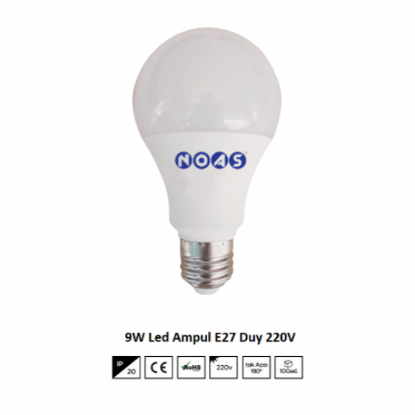 Noas 9w Led Ampül Günışığı(3000K) resmi