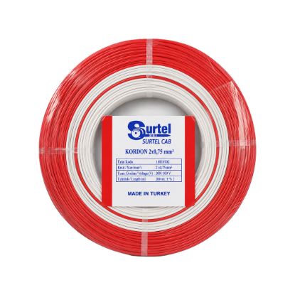Surtel Kablo 2x0,75 Kordon (Bakır) resmi