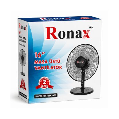 Ronax 16" Masaüstü Vantilatör (5 Kanatlı, Plastik) resmi