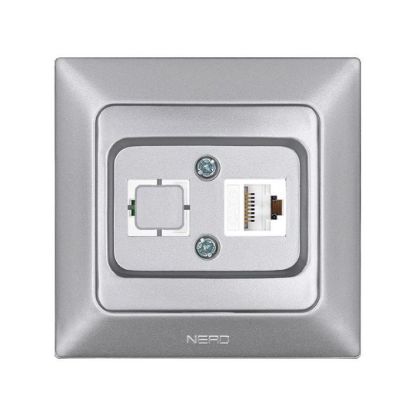 Nead Aras Gümüş Tekli Data Prizi (CAT6) resmi