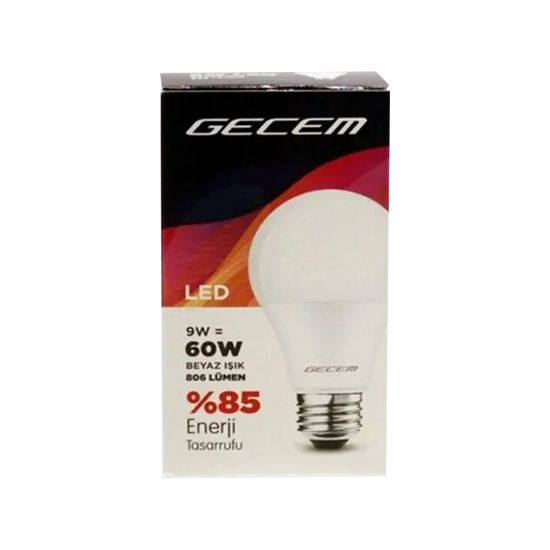 Gecem 9W Led Ampul (3000K) Günışığı resmi