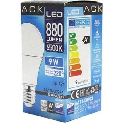 ACK 9W Led Ampül (6500K) resmi